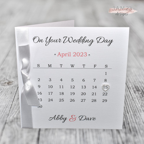 Personalised wedding day - personalised, card