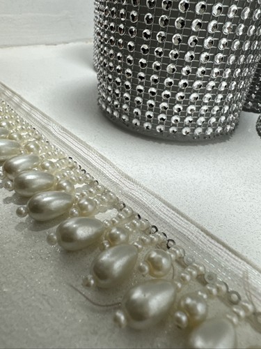 Yard white double pearl - white,