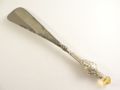 Antique silver shoe - silver,