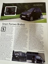 Original Mercedes Smart FourTwo Brabus Single Page Magazine Feature Review