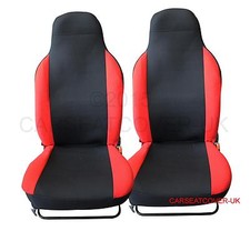 For Vauxhall VX220  - Pair of PREMIUM Red & Black Car Seat Covers