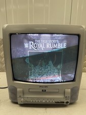 Pacific CRT TV DVD Combi Player 14 Inch Retro Gaming Vintage VHS No Remote Scart