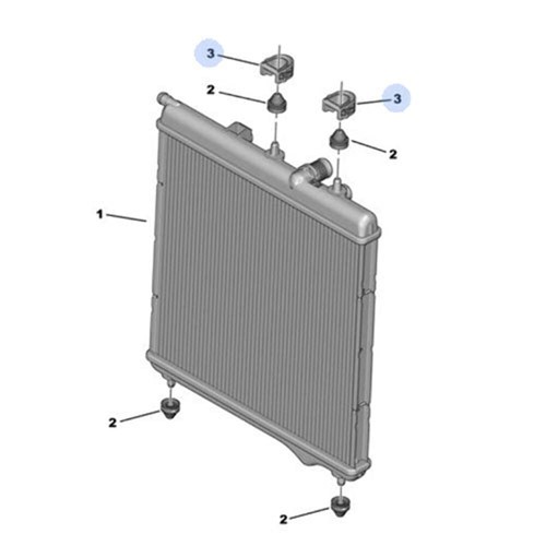 Genuine top radiator mounting - radiator,