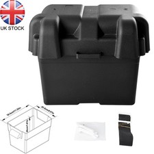 Leisure Battery Box Small With Straps Caravan Camper Boat Motorhome Black UK