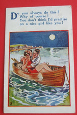 Old  Comic postcard COUPLE IN