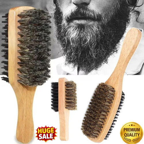 Men boar bristle hair brush - boar,