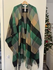 Zara Wool-Blend Fringed Green