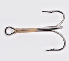EAGLE CLAW BRONZE TREBLE HOOKS   -  PIKE / SEA - size 10'S TO 2/0's