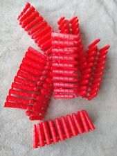 40 x 1.25" Red Plastic Wall Plugs, For Screw sizes 6,8 &10, 6.5mm (1/4") Drill