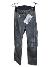 Richa Vintage Leather Motorcycle Trousers Pants Black Ladies - UK 8 EU 36
