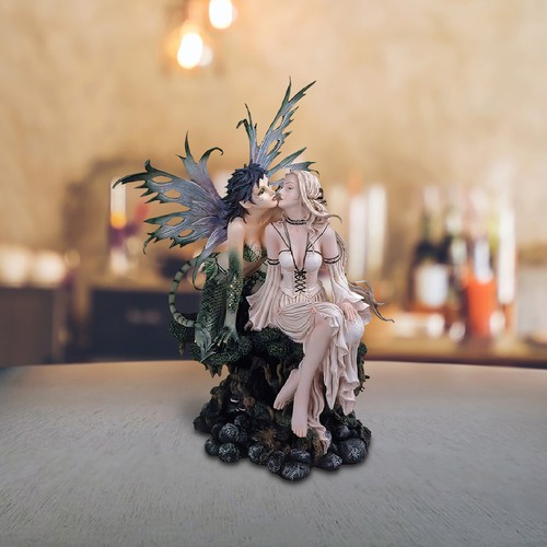 Forest fairy with lady statue - forest,