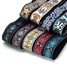 Retro Embroidery Guitar Strap Shoulder Belt Adjustable Bass/Acoustic/Electric
