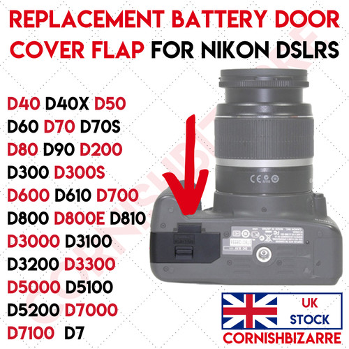Replacement battery door for - door,