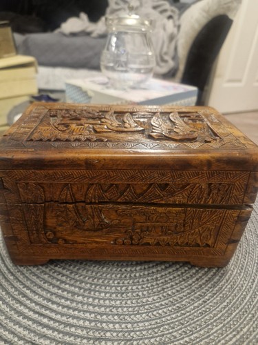 Antique chinese carved - carved, camphor