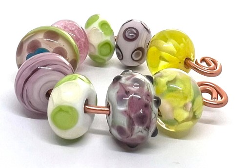 Handmade lamp wor glass beads - glass,