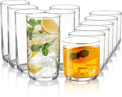 Drinking glasses set - glasses, 12