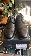 CHARLES TYRWHITT SHOES UK 8.5 FIT F SMOOTH LEATHER MENS ‘AMERICAN’ STYLE BROGUES