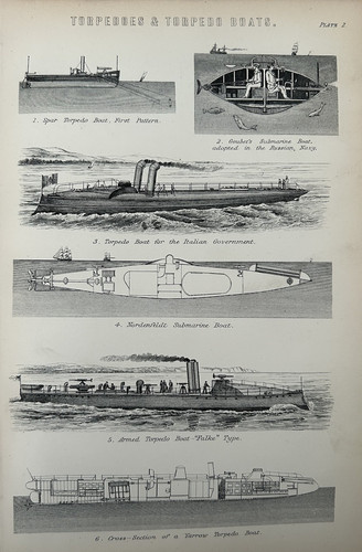 Antique print torpedo boats - torpedo, &