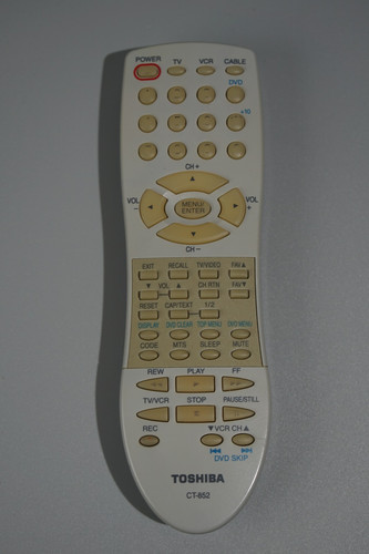 Toshiba remote control 852 - ct,