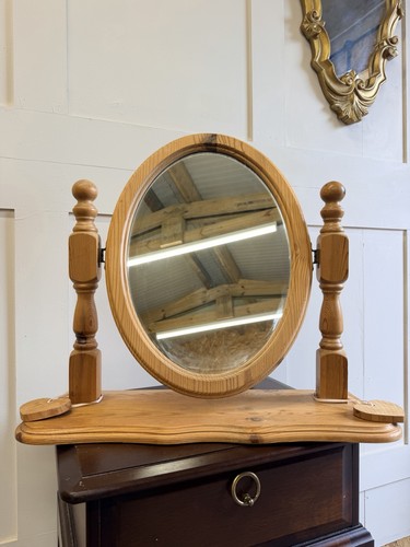 Vintage freestanding pine oval