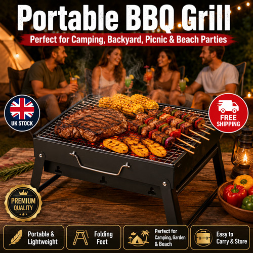 Portable bbq grill with - grill,