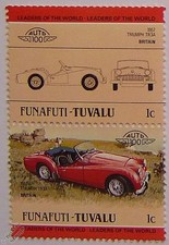 1957 TRIUMPH TR3A Car Stamps (Leaders of the World / Auto 100)