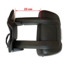 For Citroen Relay 2006-2018 Long Arm Electric Black Door Wing Mirror Left Side