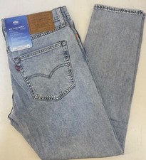 Men's Levis 512 Slim Taper Fit  Stretch Denim Blue Jeans Stone Wash Light Blue