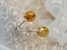 Citrine Gemstone Stud Earrings