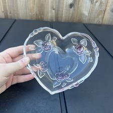 Mikasa Glass Heart Shaped Bowl