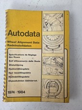 Autodata Wheel Alignment Data Book Covers Models from 1974 to 1984 Cars & Vans
