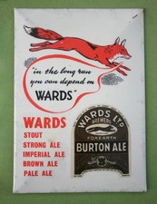 Ward & Son Ltd. The Brewery, Foxearth, Essex. Showcard, Bar, or Counter Card.