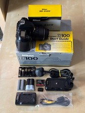 Nikon D100 6.1MP DSLR  Body w/ Battery Grip, Charger + Lens ++
