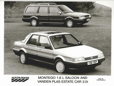 Austin Montego 1.6 L Saloon & 2.0i Vanden Plas Estate 1988 UK Press Photograph