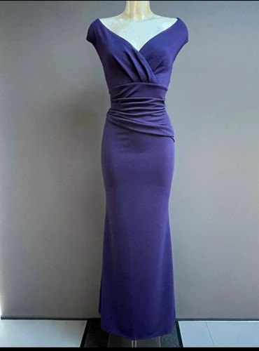 Off shoulder long evening - off,