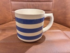 Sadler Cornishware blue white stripe mug vintage Ceramic made in England