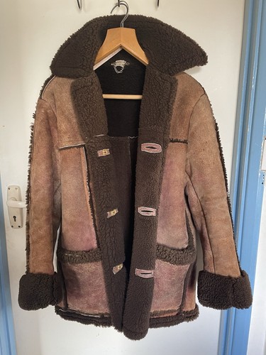 Vintage men sheepskin coat - vintage,