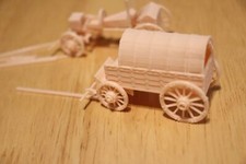 3 Baggage Wagons 15mm,  20mm