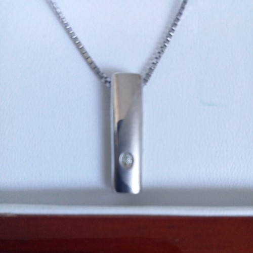 Hot diamonds silver necklace - silver,