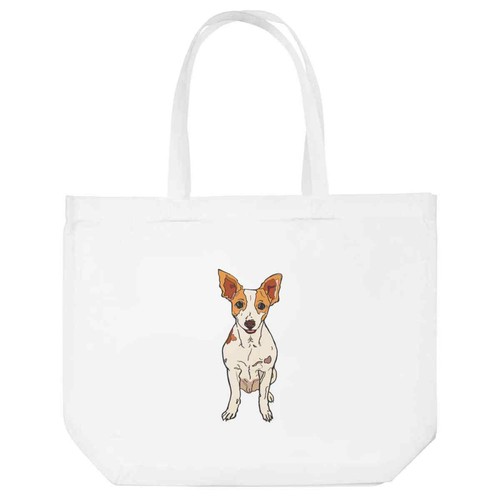 Rat terrier tote shopping - 'rat,