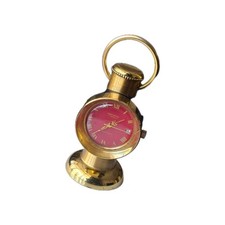 Vintage OBERON 17 Jewels Date 📅 Railway Lamp Clock Swiss Made WORKING Wind UP