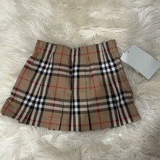 NWT Burberry Classic Check Pleated Girls Skirt Size 18 Months