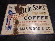 Reproduction Vintage Metal Sign. Aaa Sign Co, Coltsville - Uncle Sam's Coffee