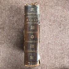 Poole’s Bible - Leather Bound 19th Century With Engravings 