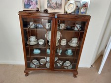 Vintage small mahogany Glass front display cabinet