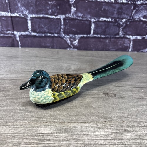 Vintage hand painted duck bird - hand,