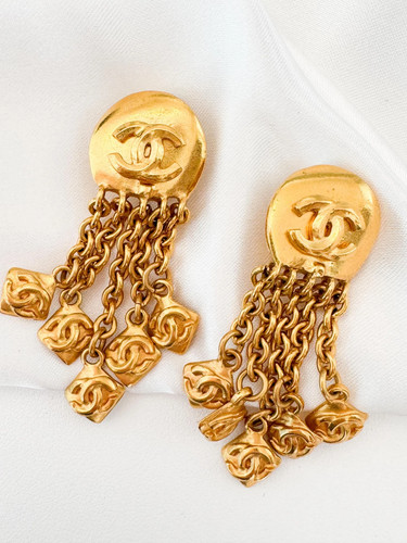 Chanel vintage dangle earrings - chanel,