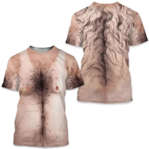 Mens casual shirt hairy - t-shirt,