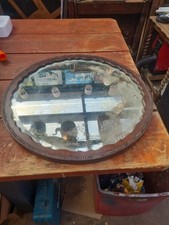 Antique wooden wall mirror - antique,