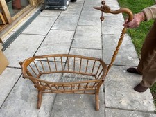 Antique wooden child's rocking cradle